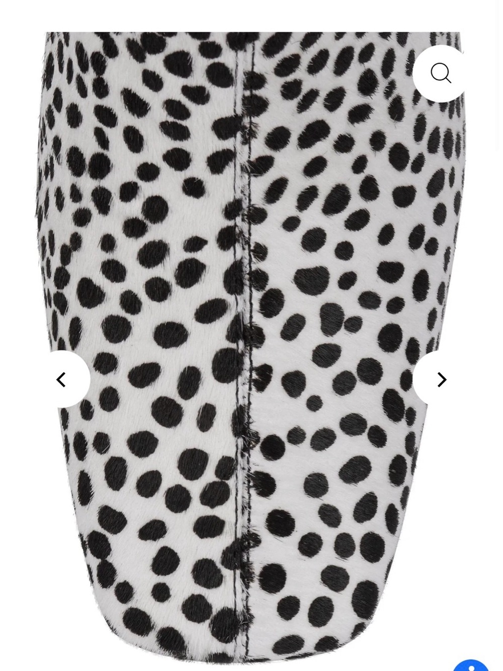 Jeffrey Campbell Black and White Spotted Knee-High Heeled Boots - Picture 4 of 5
